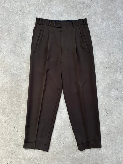 Yves Saint Laurent Pour Homme 1990s Pure Wool Tailored Trousers - W28