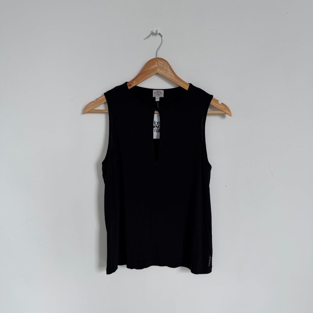 1990s armani jeans slit vest top | O/S, Tan
