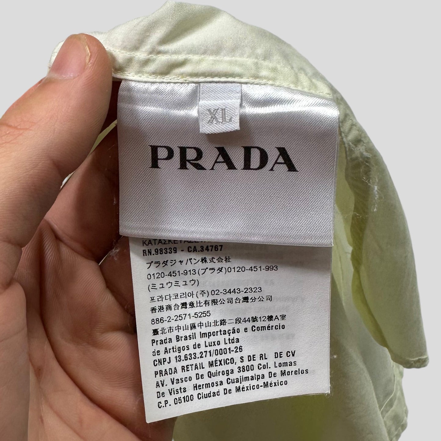 Prada Milano 2017 Comic Print Boxy Cotton Shirt + Tags Box Dustbag etc - XL