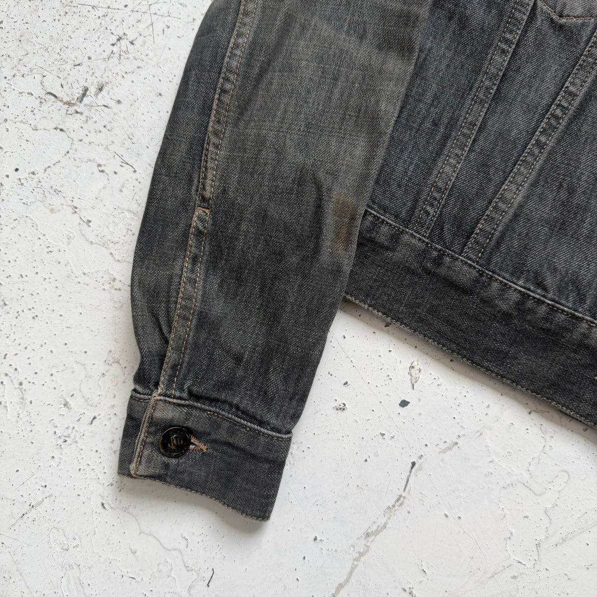 2000s gucci by tom ford denim jacket | O/S, Red