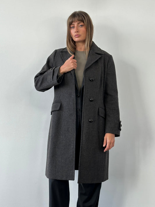 Marella 2000s Wool Single Breasted Coat - M