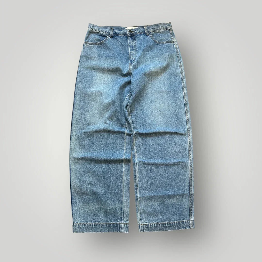 Beslow Korea Wide Light Wash Jeans 34x31