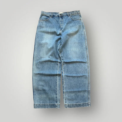 Beslow Korea Wide Light Wash Jeans 34x31