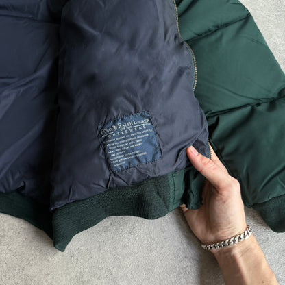 Ralph Lauren 1990s heavyweight down fill bomber puffer jacket (L)