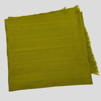 D&G 90’s Monogram Wool Scarf | O/S, Green