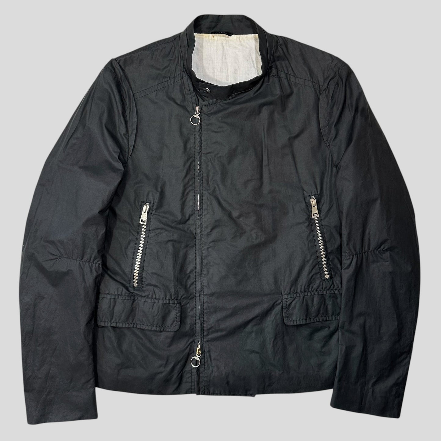 Gucci 2009 Grey Asymetrical Co-poly Biker Jacket - IT50 (M) | Default Title, Multicoloured
