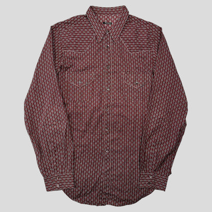Miu Miu 00’s Western Cowboy Geometric Print Shirt - M/L | Default Title, Multicoloured