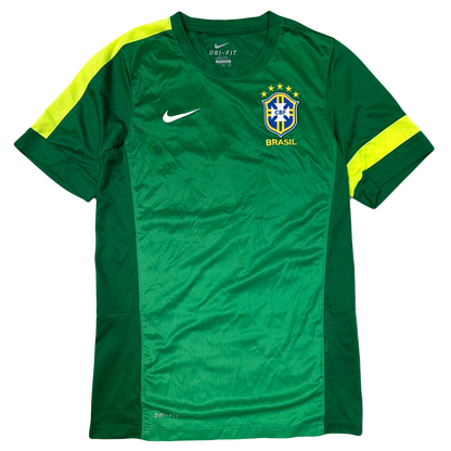 Nike 2013/14 Brazil Training Shirt In Green ( S )