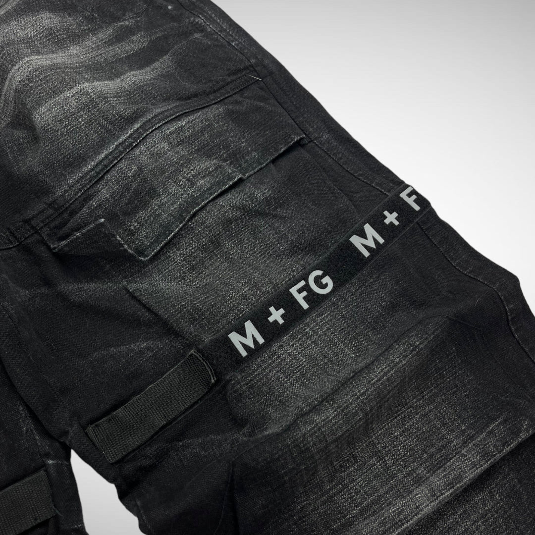 M+F Girbaud Velcro Taped Cargo Denims (90s)