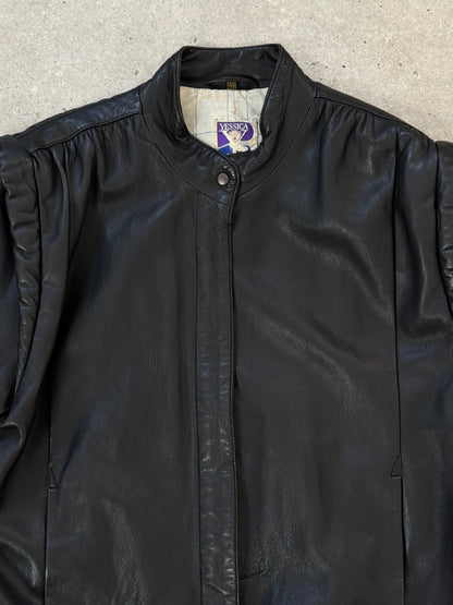 Vintage 1990s Leather Bomber Jacket - M