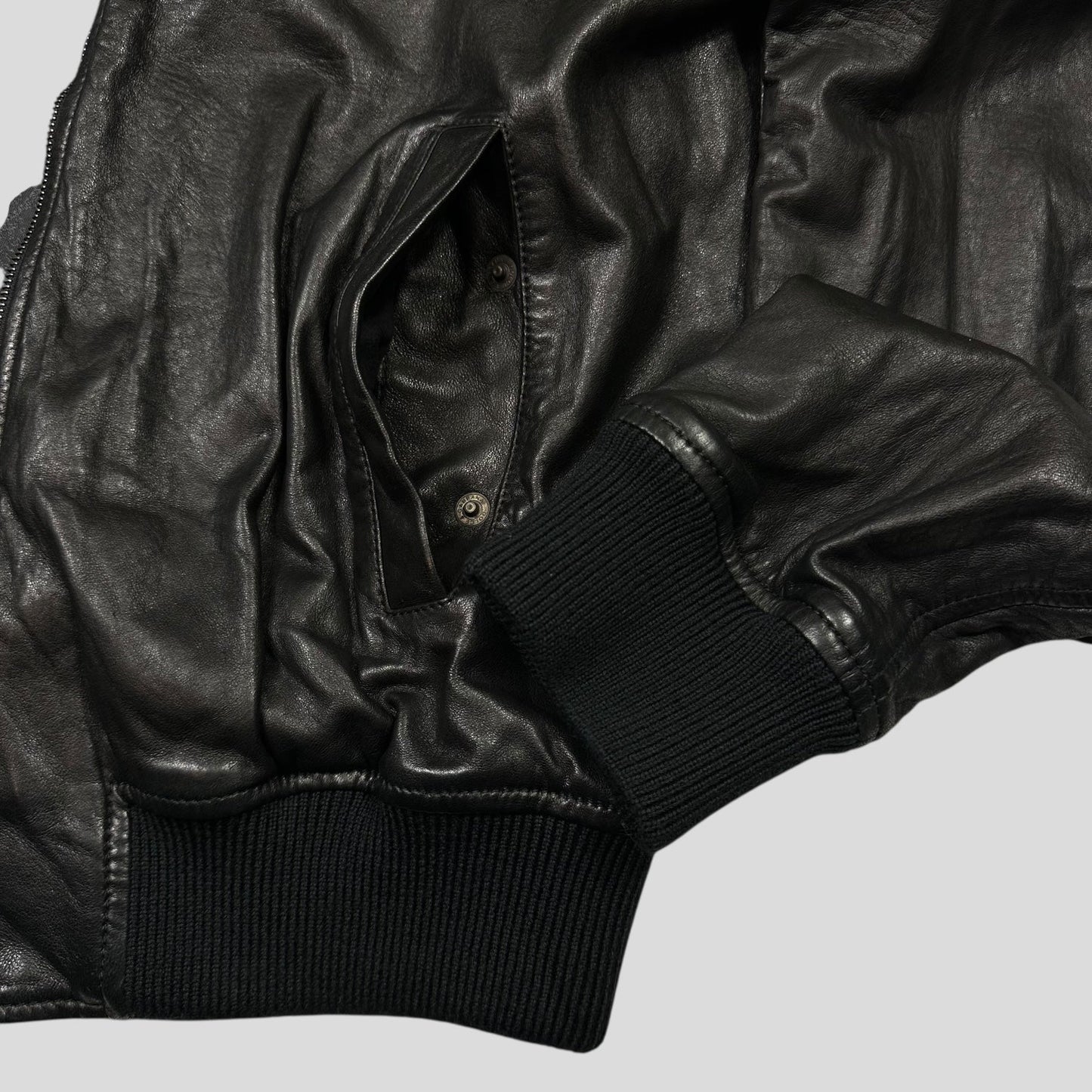 Dolce & Gabanna 00’s Lambskin Premium Leather Bomber Jacket - IT58 (XL)