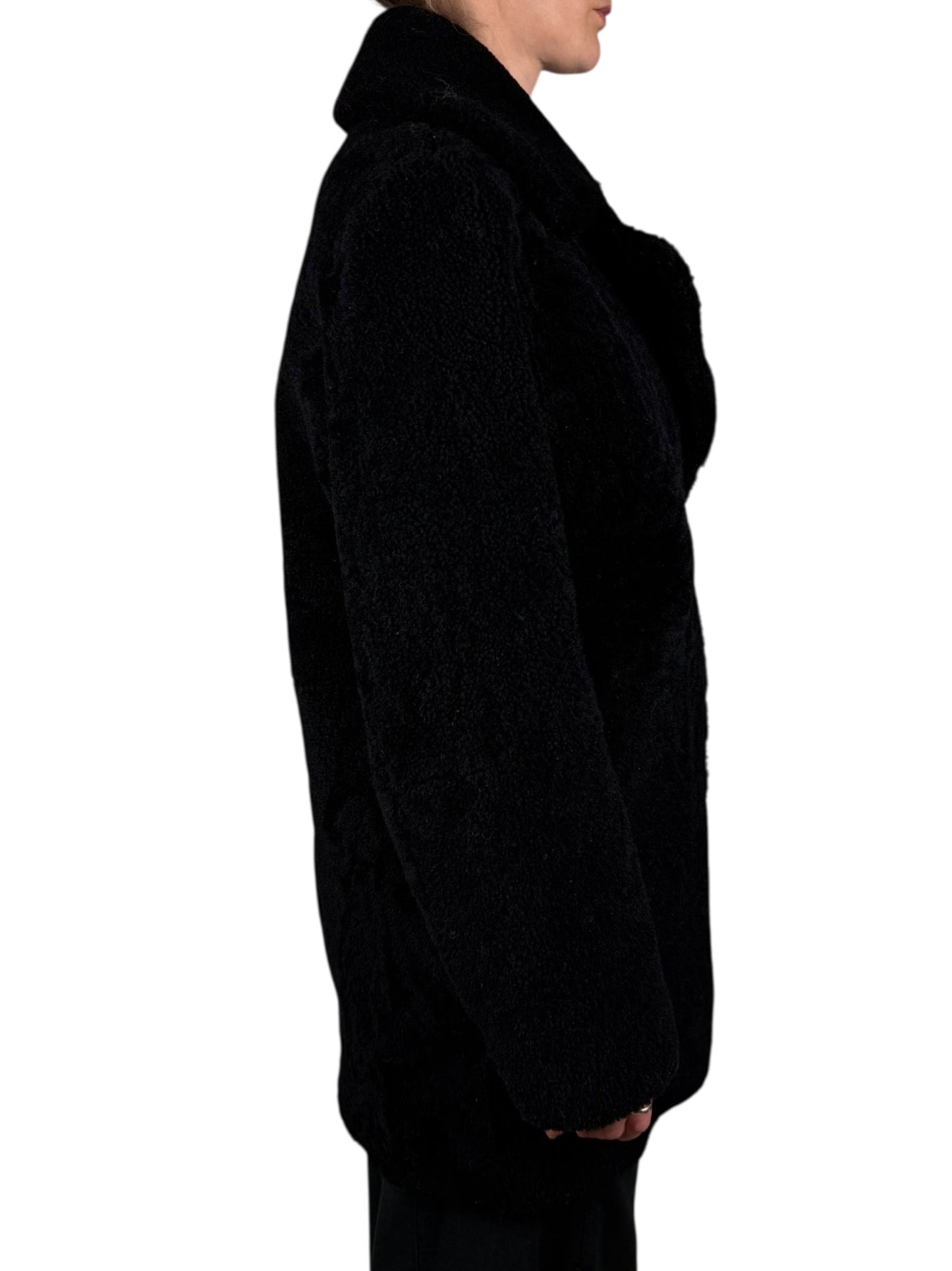 Alexander McQueen F/W 2012 Menswear shearling coat | Black, Black