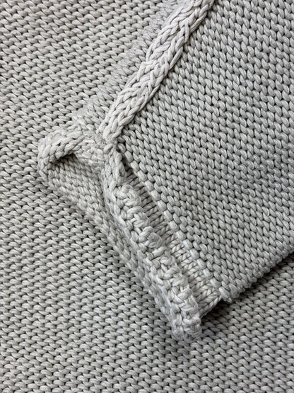 Issey Miyake MEN 2011 Cable Knit Inside-Out Effect Jumper - M/L | O/S, Grey