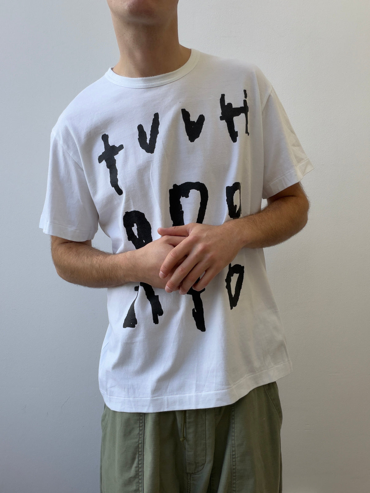 Comme Des Garçons Homme Plus X Edward Goss AW23 Graphic T-Shier | Large, White