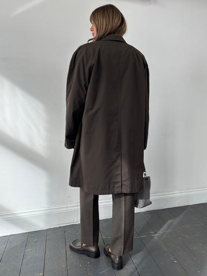 Vintage Concealed Placket Trench Coat - XXL - Known Source
