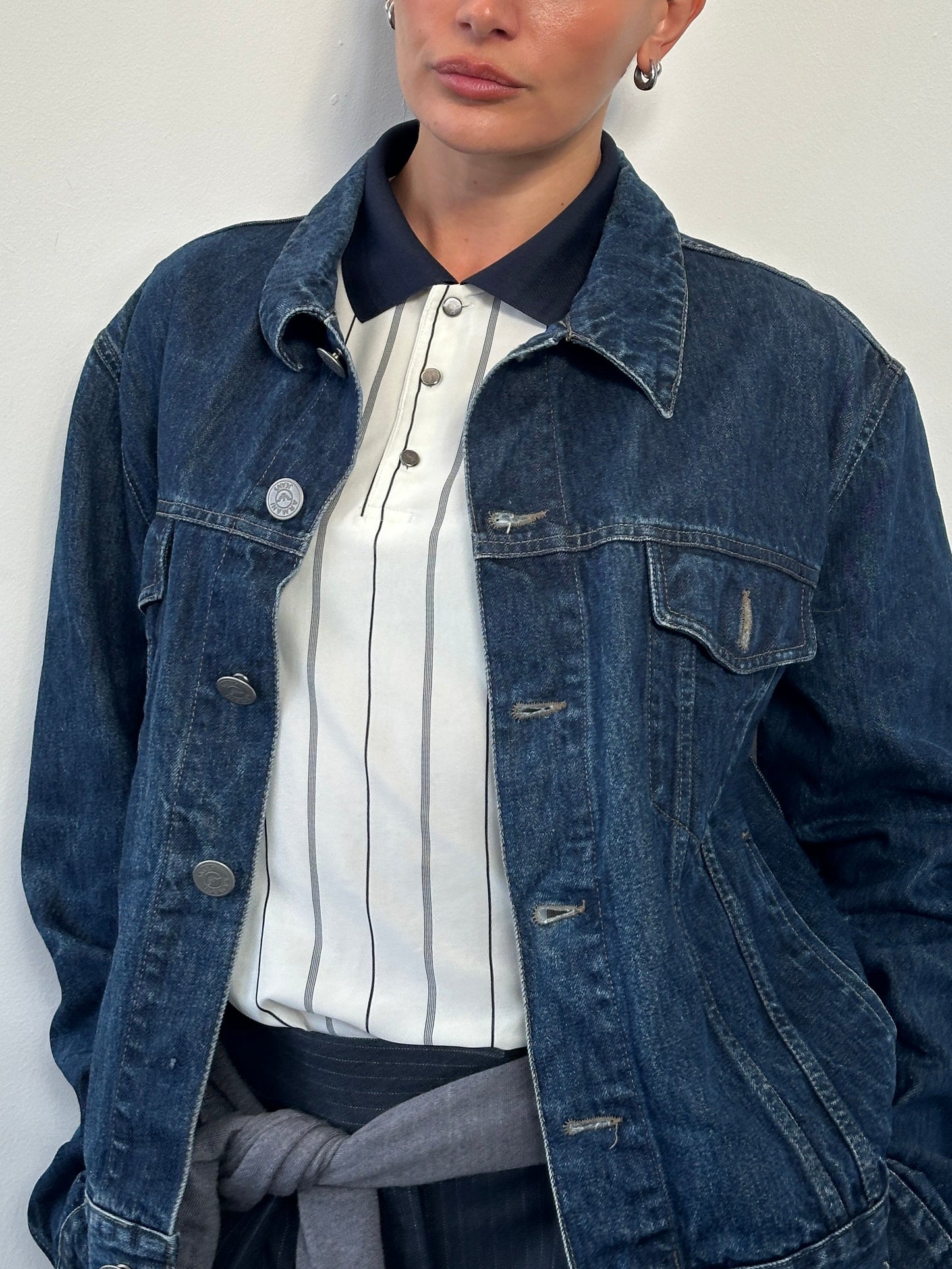 Armani Jeans 1900s Mid Wash Denim Jacket - L