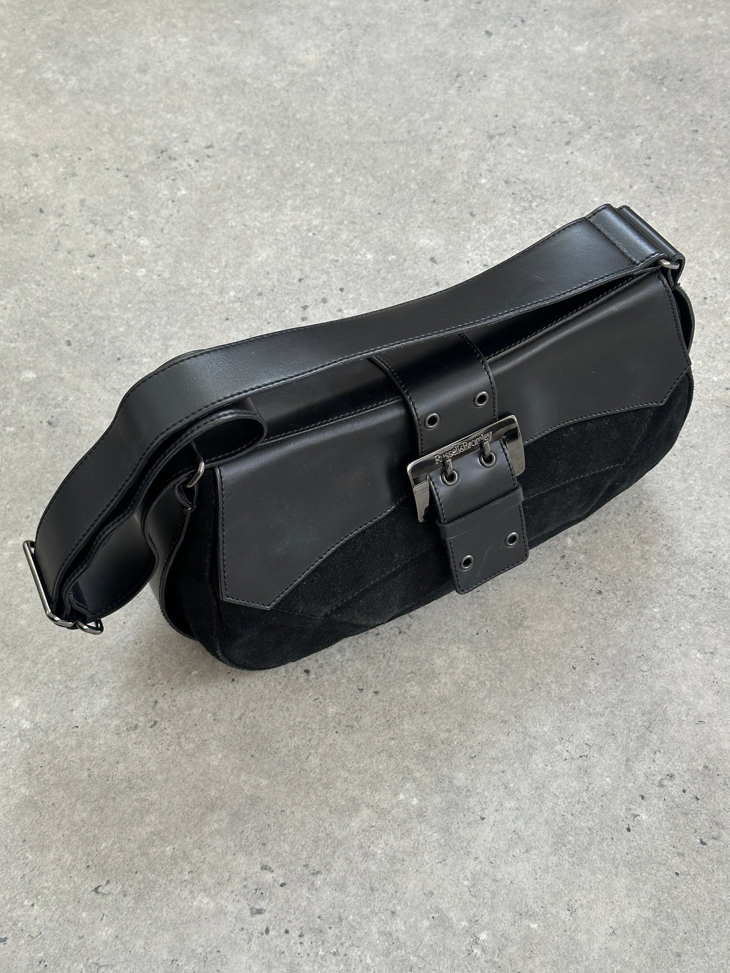 Russell & Bromley 00s Leather Suede Shoulder Bag