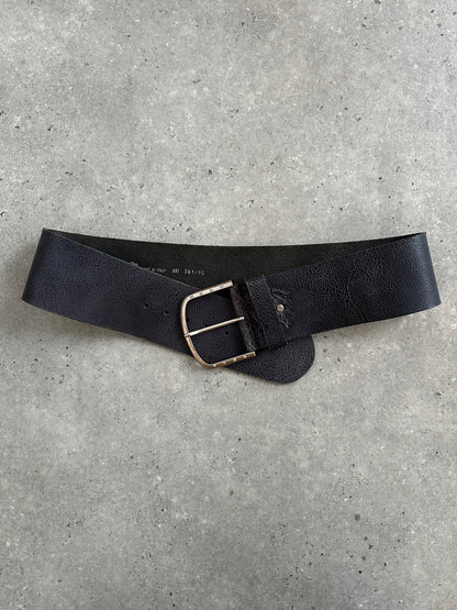Italian Vintage 1990s Chunky Leather Belt - W33-37