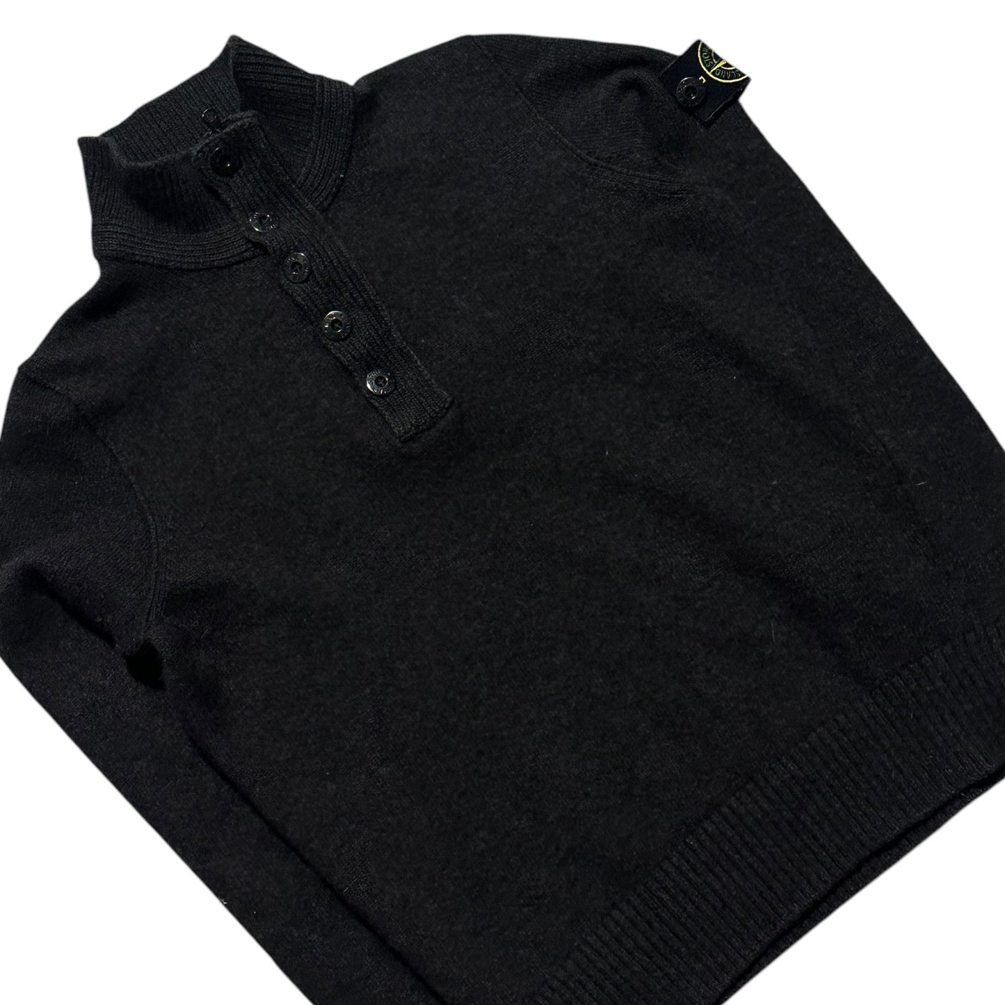 Stone Island 1/4 Button Up Zip Knit Jumper