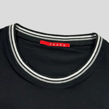 Prada Sport 2007 Red Tab Ringer T-shirt - L | Default Title, Black