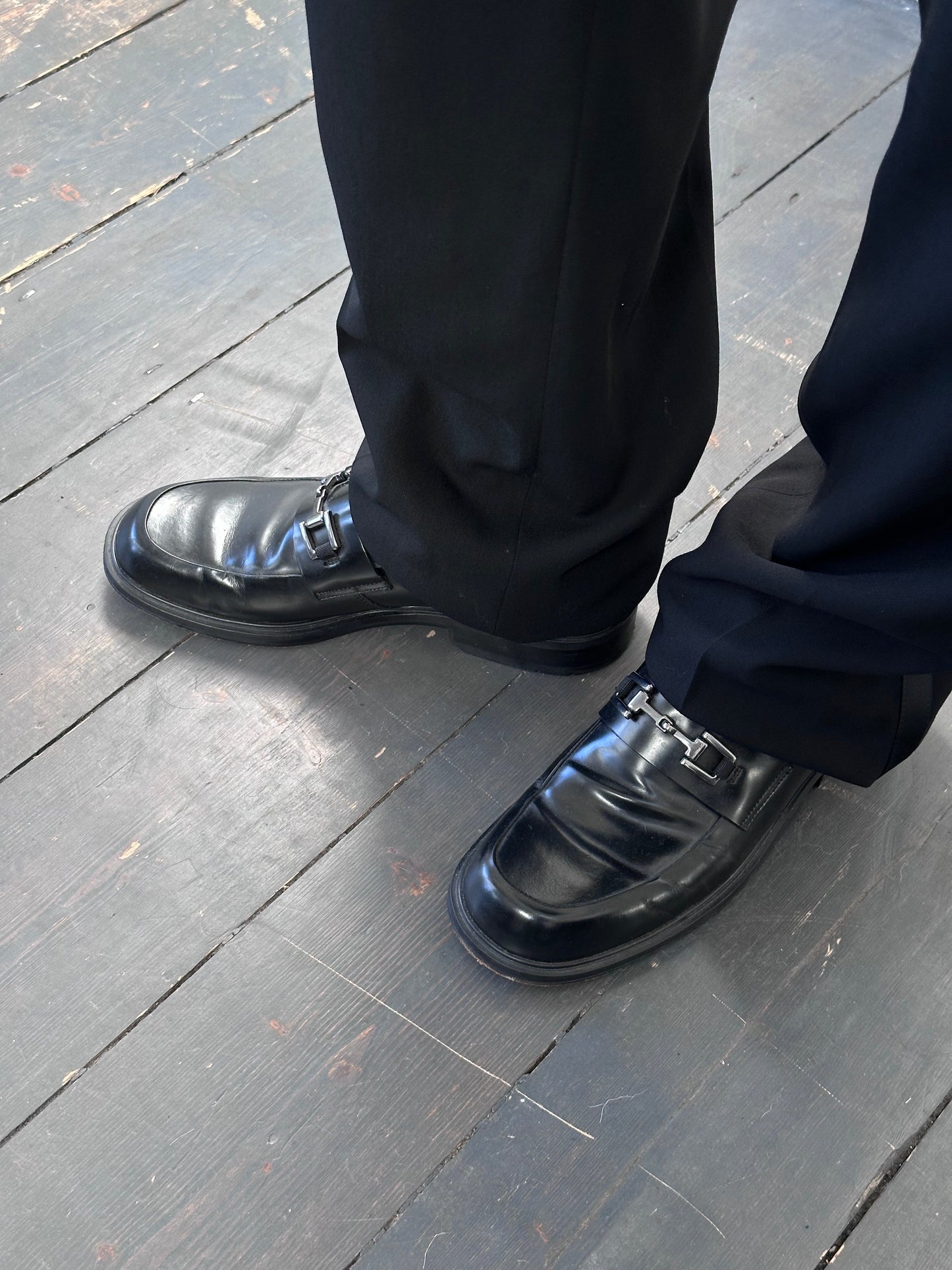 Pierre Cardin Leather Horsebit Loafers - UK 9