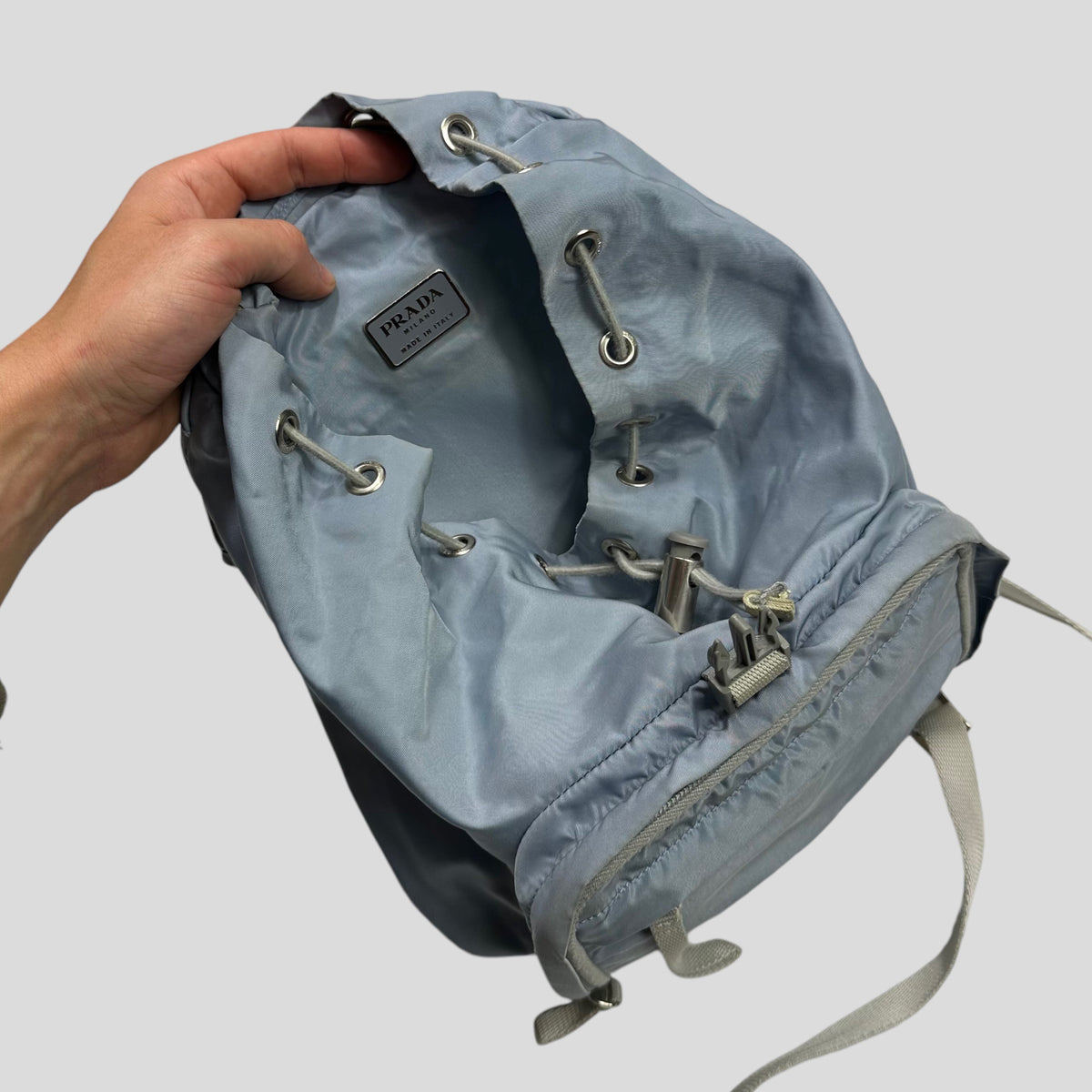 Prada Milano 00’s Nylon Multipocket Mini Backpack | O/S, Blue