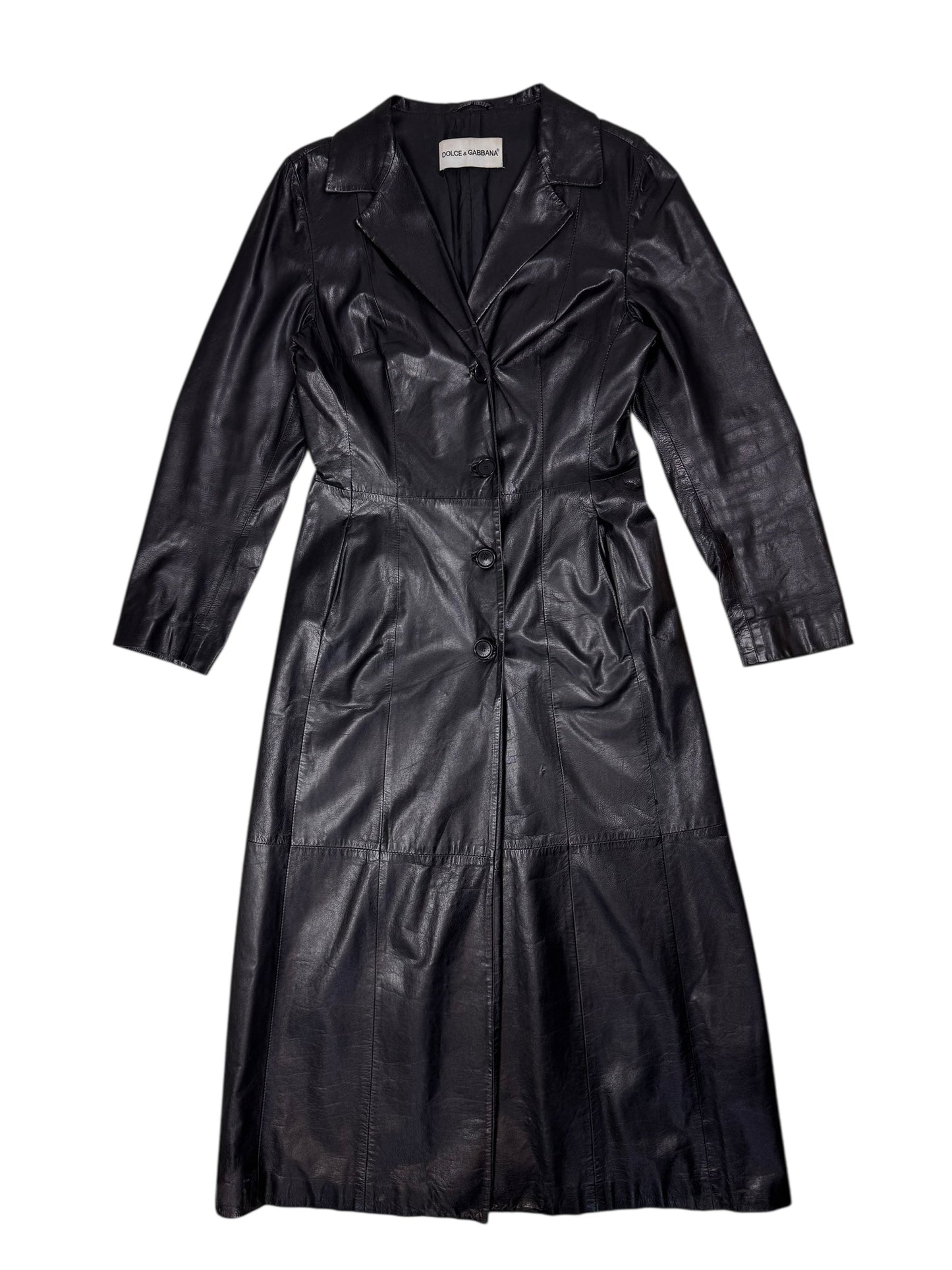 Dolce & Gabbana 1990s leather trench coat | Black, Black