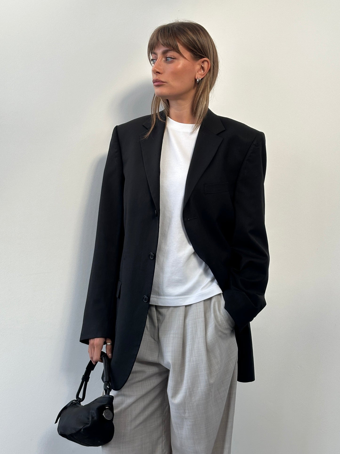 Yves Saint Laurent Pour Homme 1990s Pure Wool Single Breasted Blazer - 40L/XL