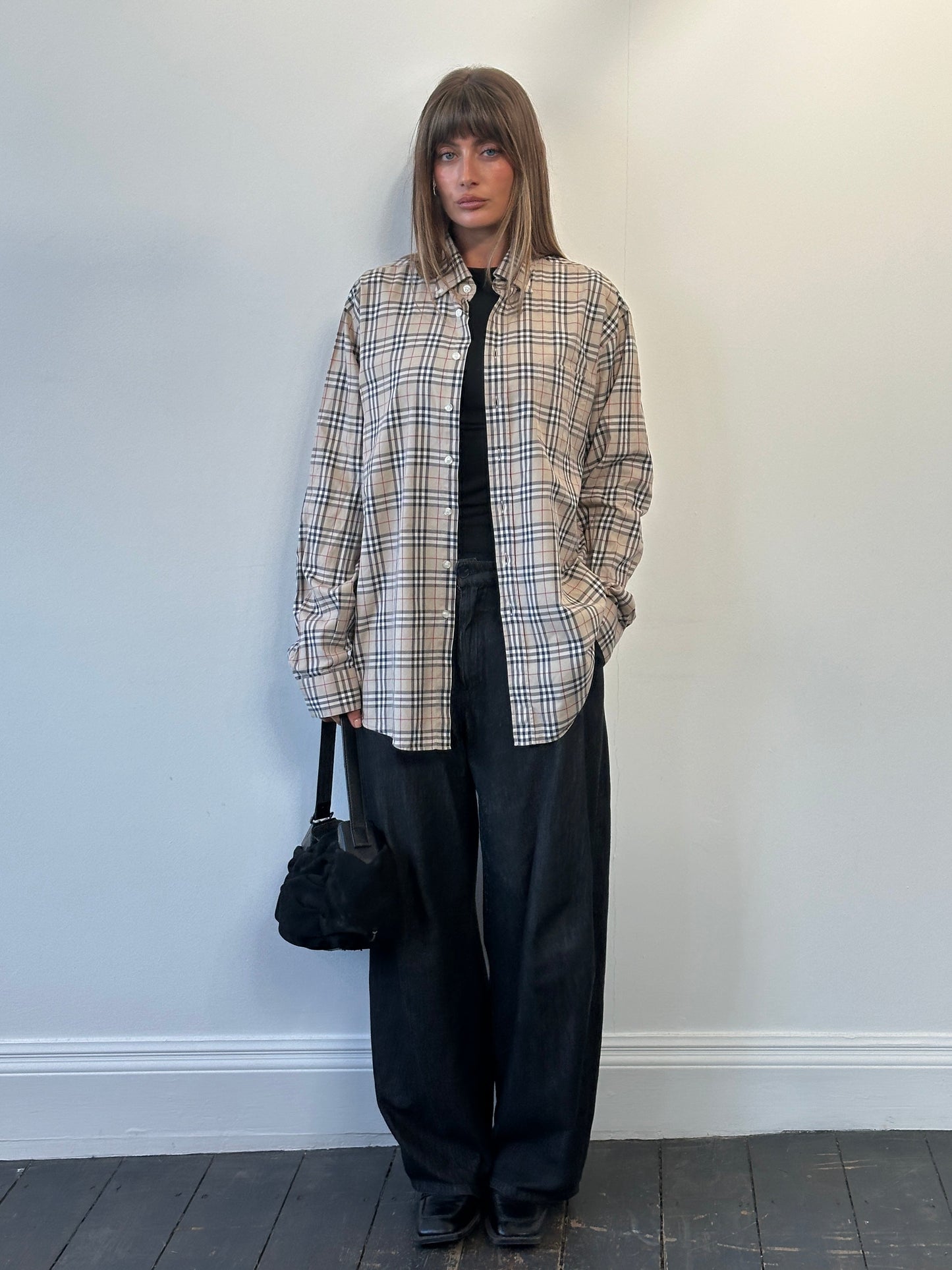 Burberry 2000s House Check Pure Cotton Shirt - XL