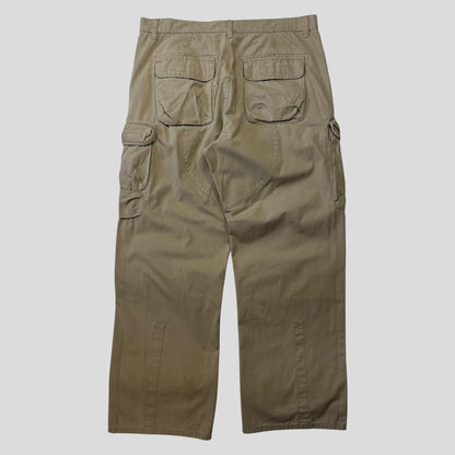 Armani 90’s Cotton Ripstop Cargo Trousers - 34 | W34, Beige