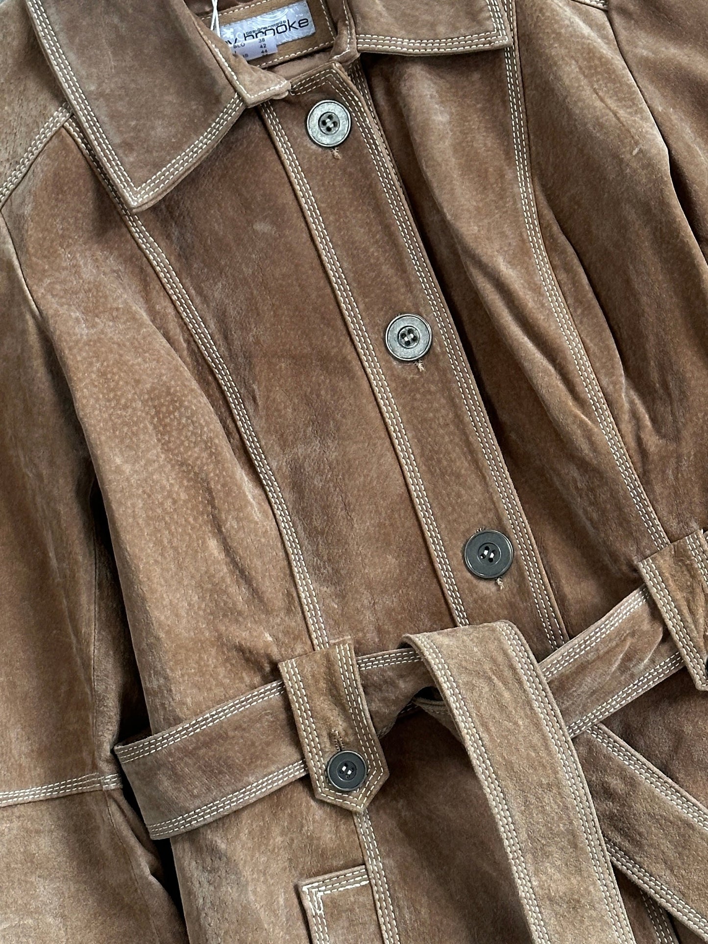 Vintage Suede Belted Jacket - M