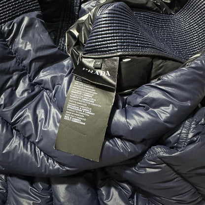 Prada Milan Tab Biker Down Jacket