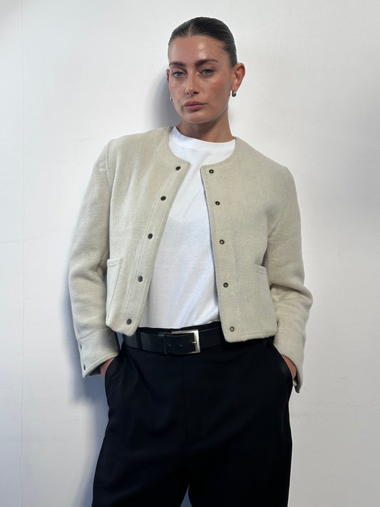 Italian Vintage Wool Tailored Jacket - S