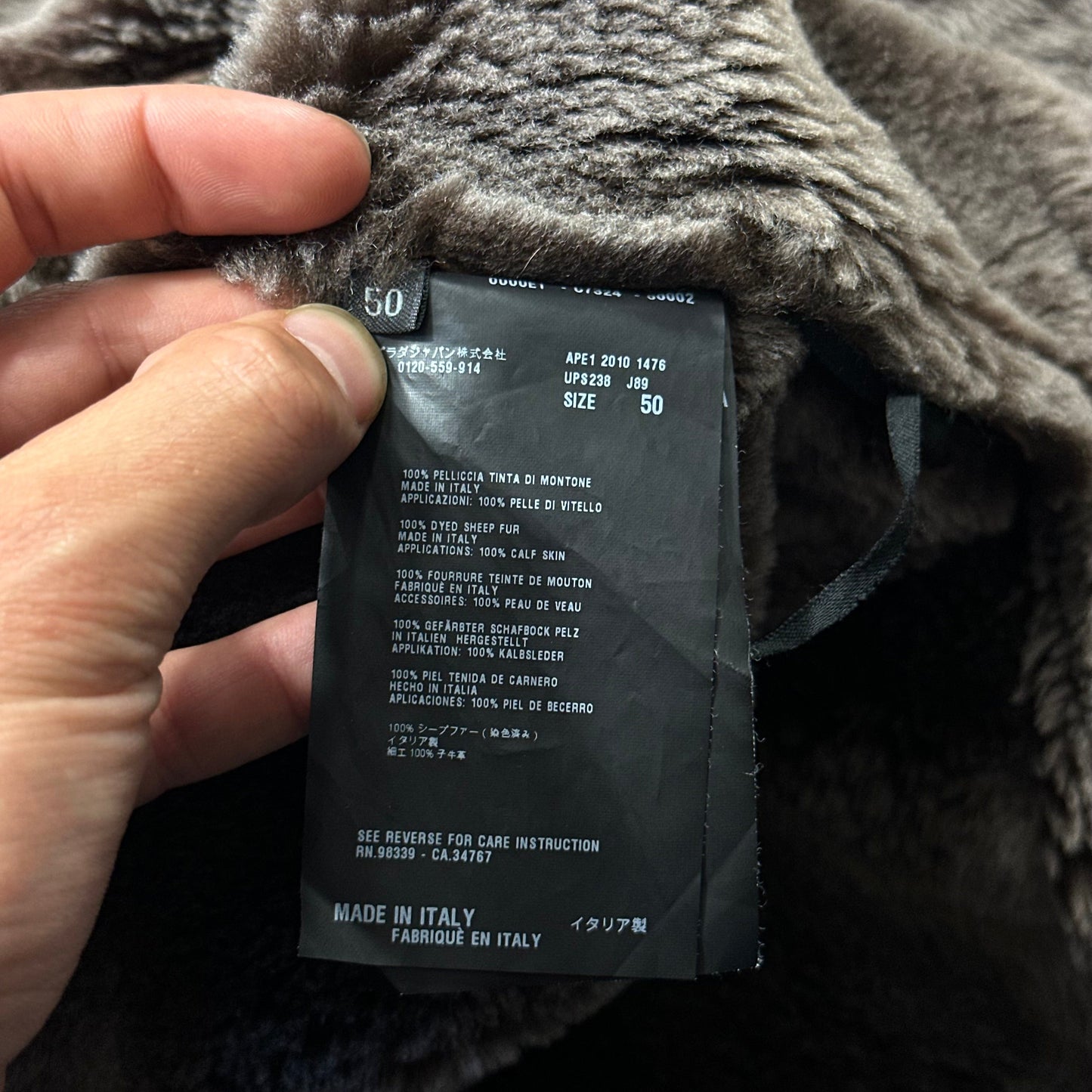 Prada Milano 2010 Sheepskin Fur & Leather Strap Hooded Coat - IT50 | O/S, Brown