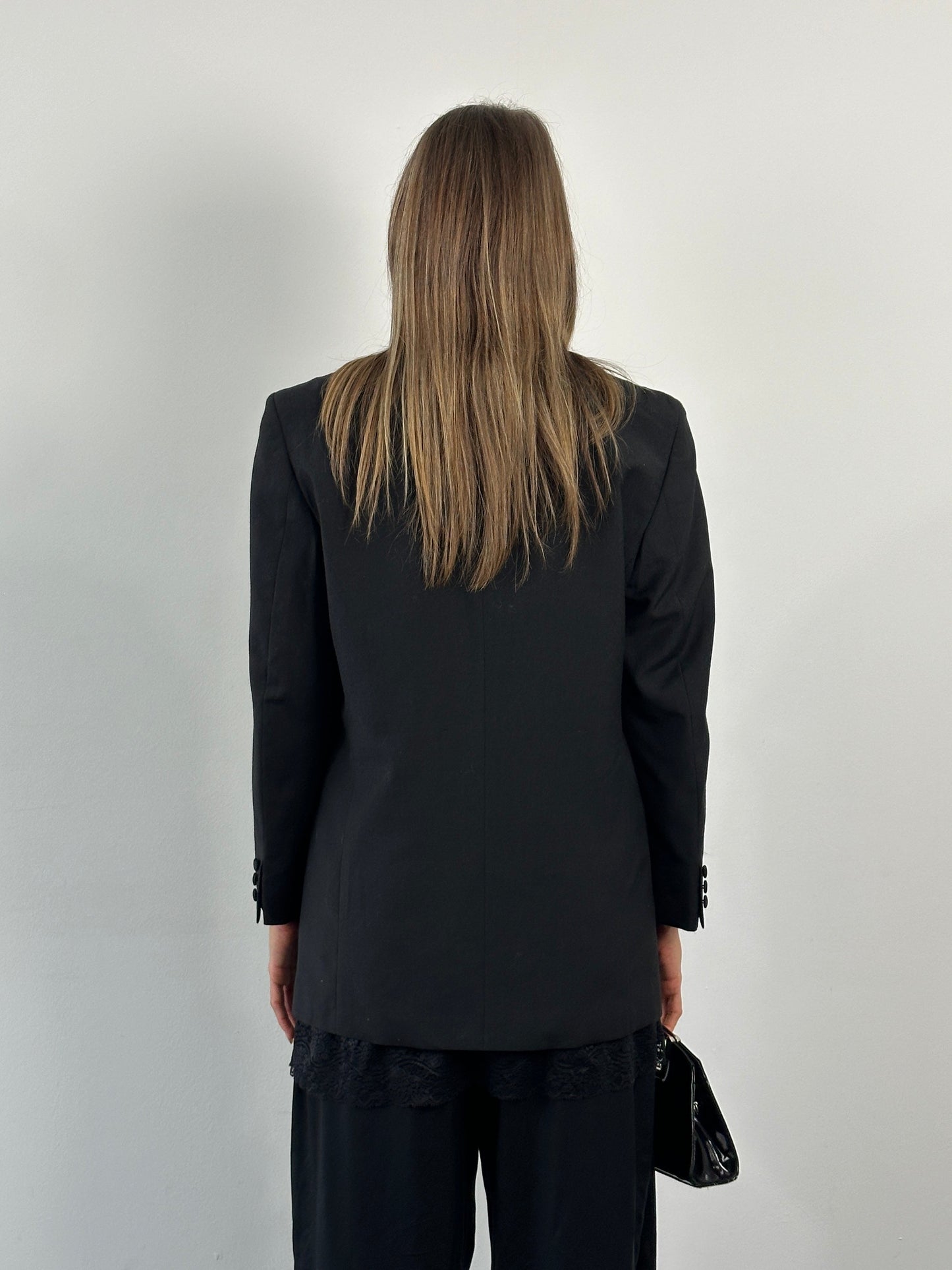 Christian Dior Monsieur 1980s Wool Tuxedo Blazer - 38R/M