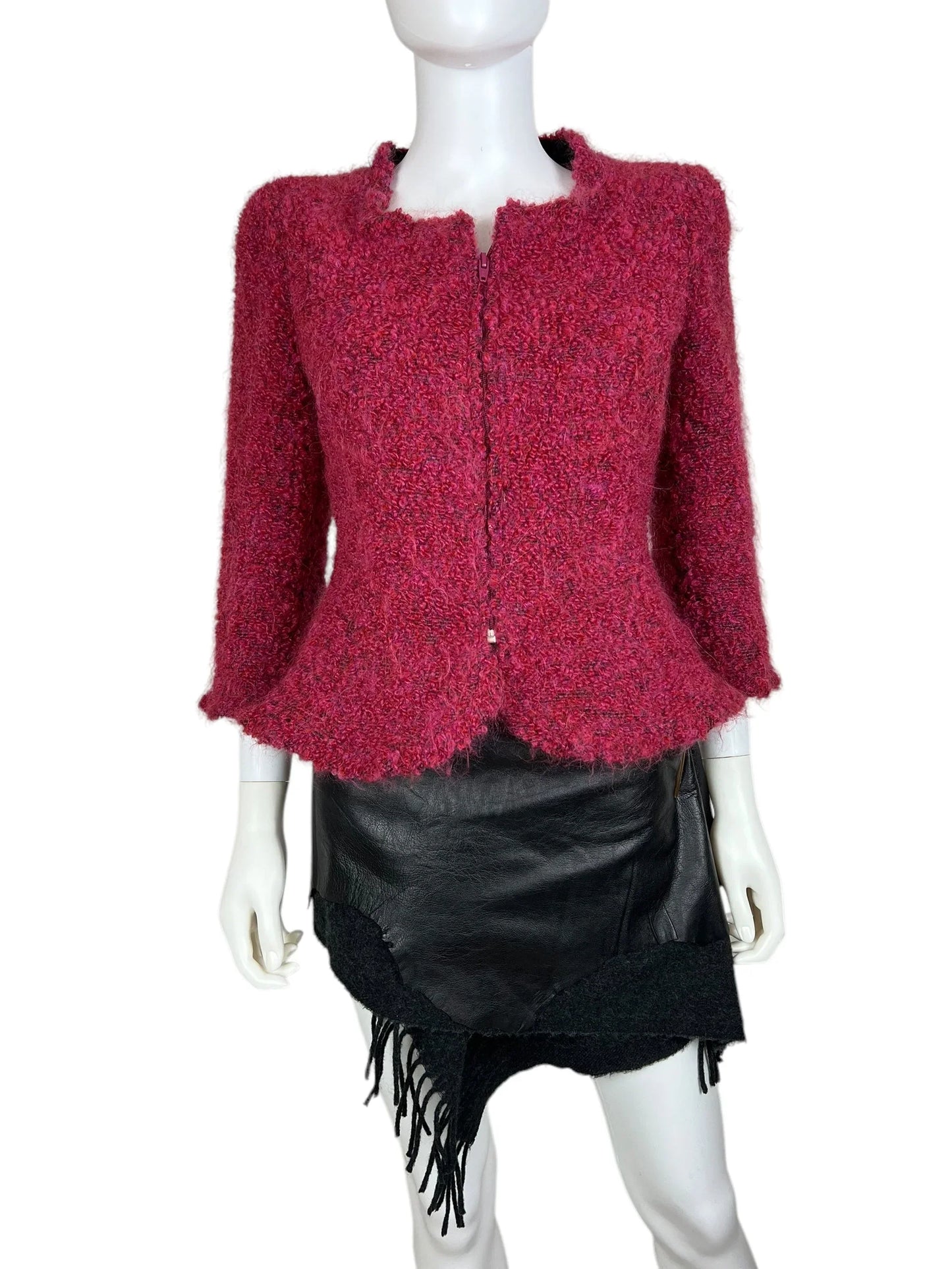 Armani Collezioni 2003 boucle cherry red jacket