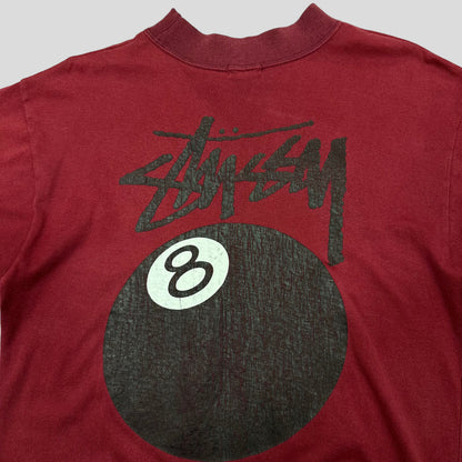 Stussy 80’s 8 Ball Tom Tom T-shirt - M | Burgundy