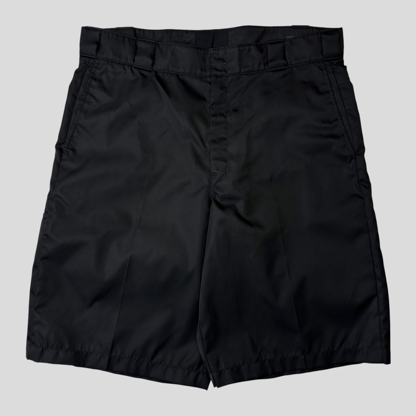 Prada Milano 2023 Re-nylon Plaque Logo Bermuda Shorts - L | Default Title, Black