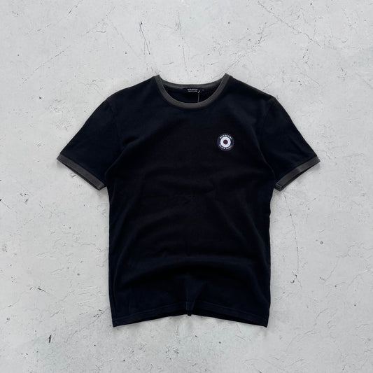 2000s burberry black label flag tee | Black, Black