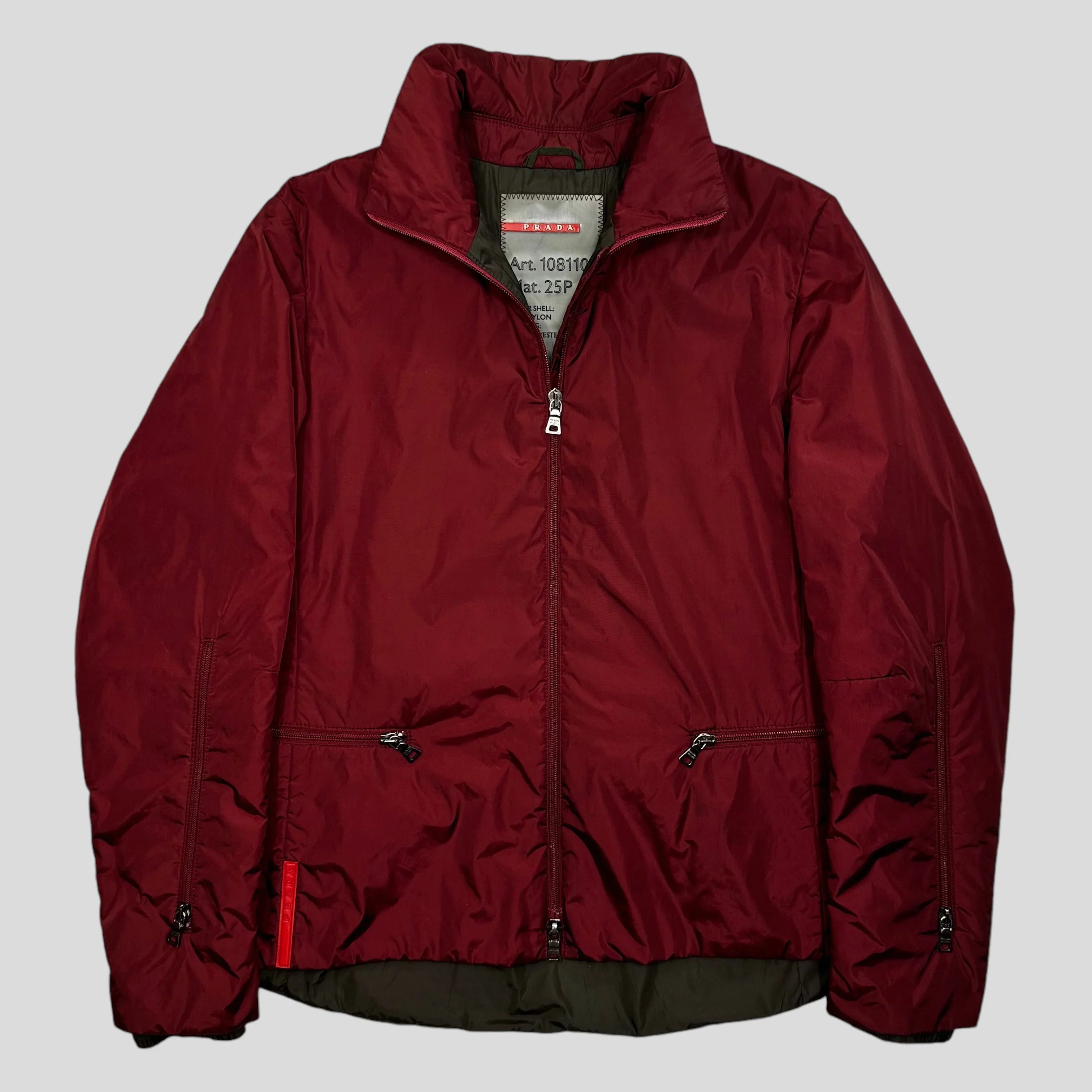 Prada Sport AW00 Technical Nylon Padded Backpack Jacket