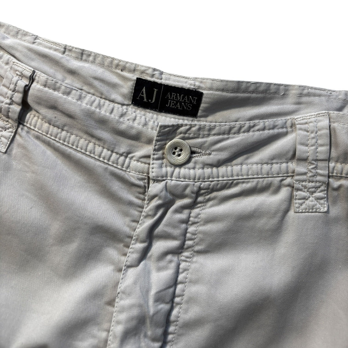 Armani Jeans 00’s Cotton Cargo Shorts W34 | W34, Cream