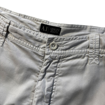 Armani Jeans 00’s Cotton Cargo Shorts W34 | W34, Cream
