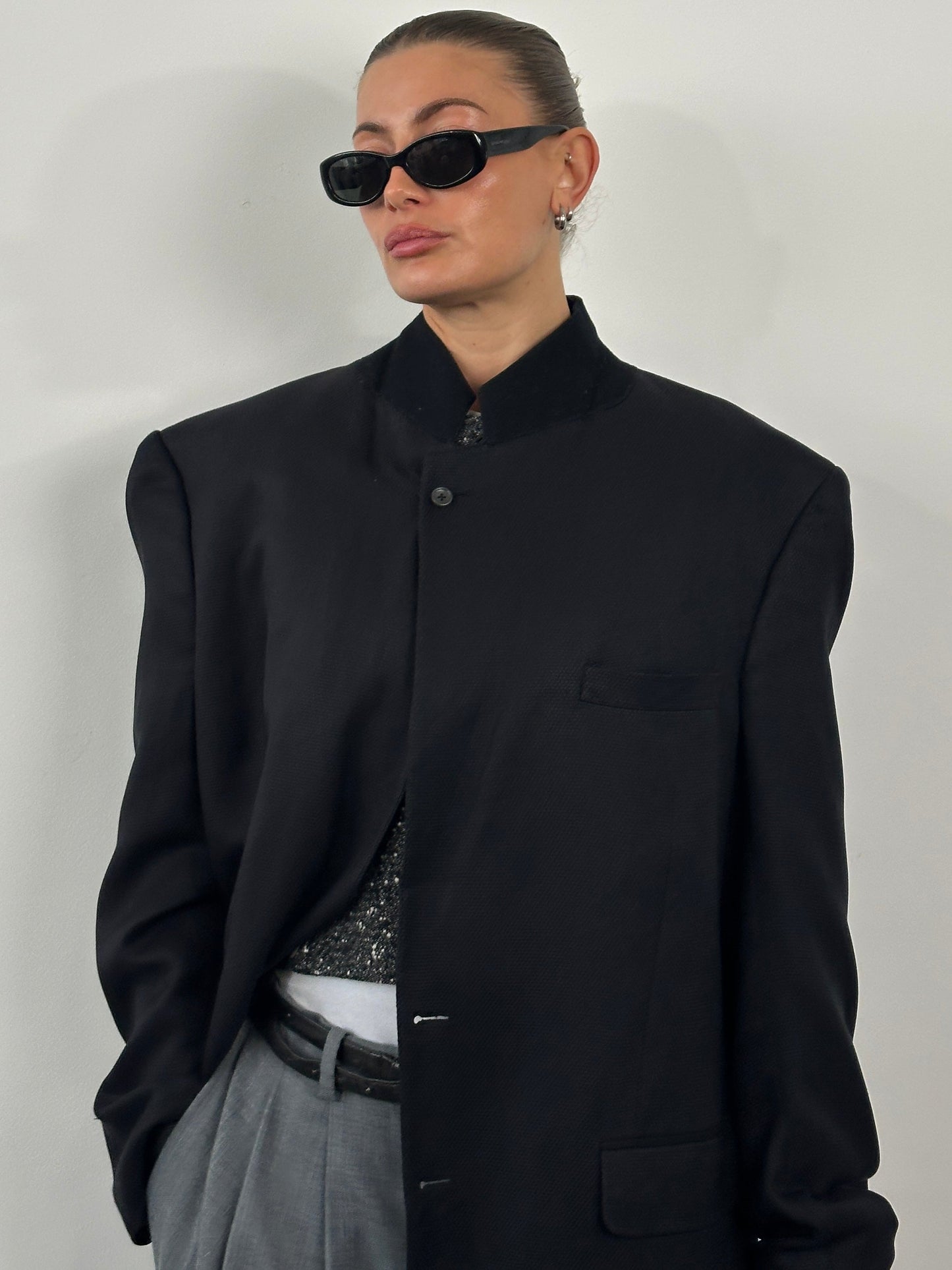 Burberry 1990s Pure Silk Single Breasted Blazer - 46R/XL