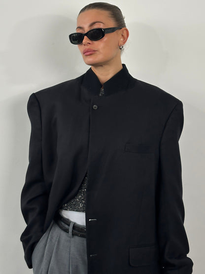 Burberry 1990s Pure Silk Single Breasted Blazer - 46R/XL