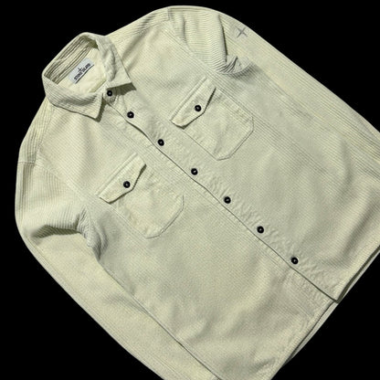 Stone Island Thick Corduroy Button Up Shirt