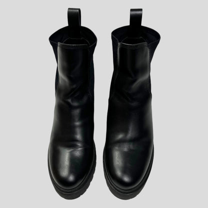 Moncler Vera Leather Chelsea Ankle Boot - UK8 | Black