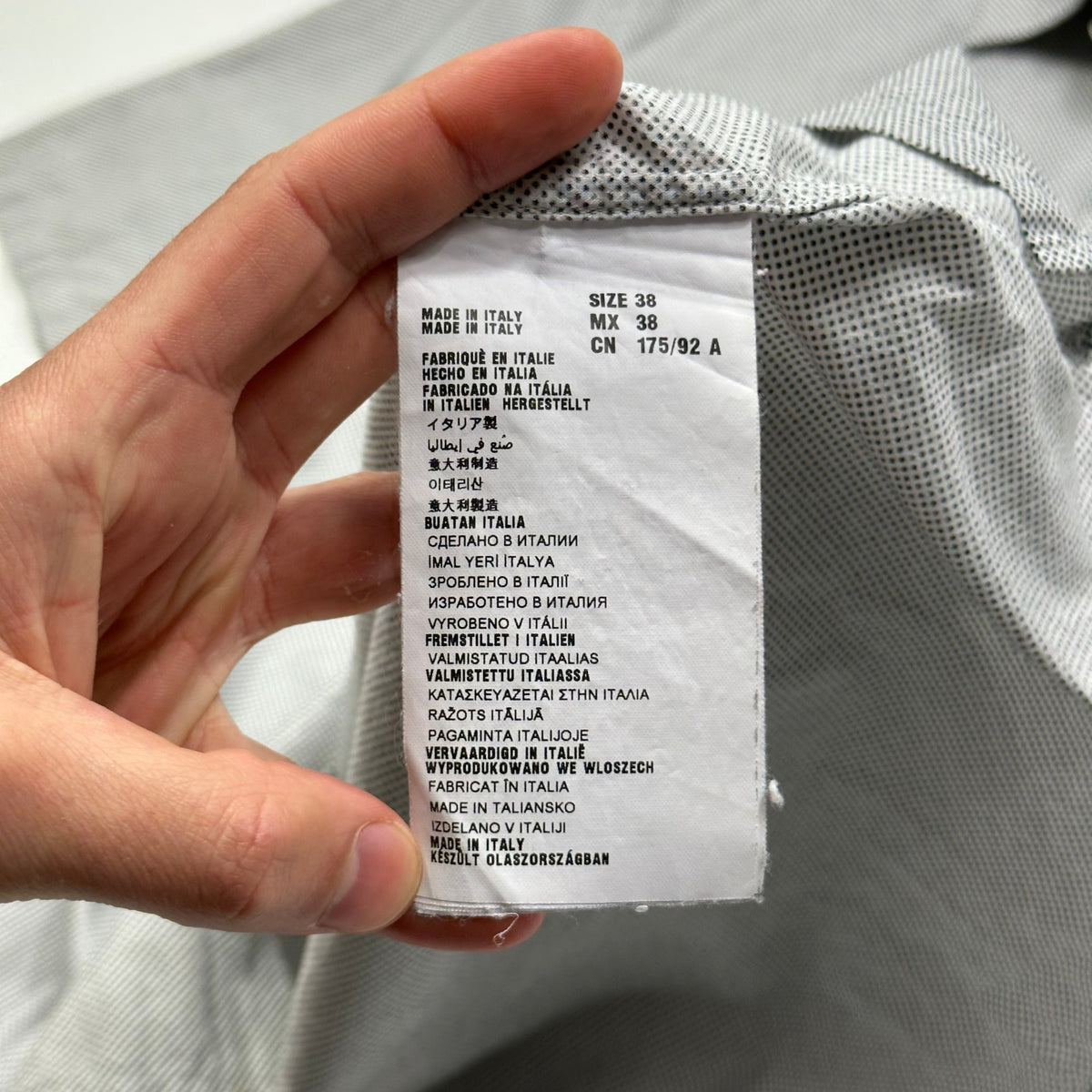 Prada Milano 2013 Polkadot Logo Shirt - M | Grey