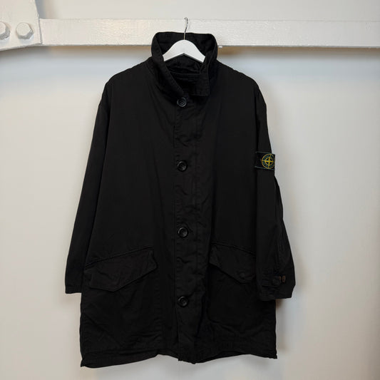 90’s Stone Island Raso Parka Jacket (XL) | XL, Black