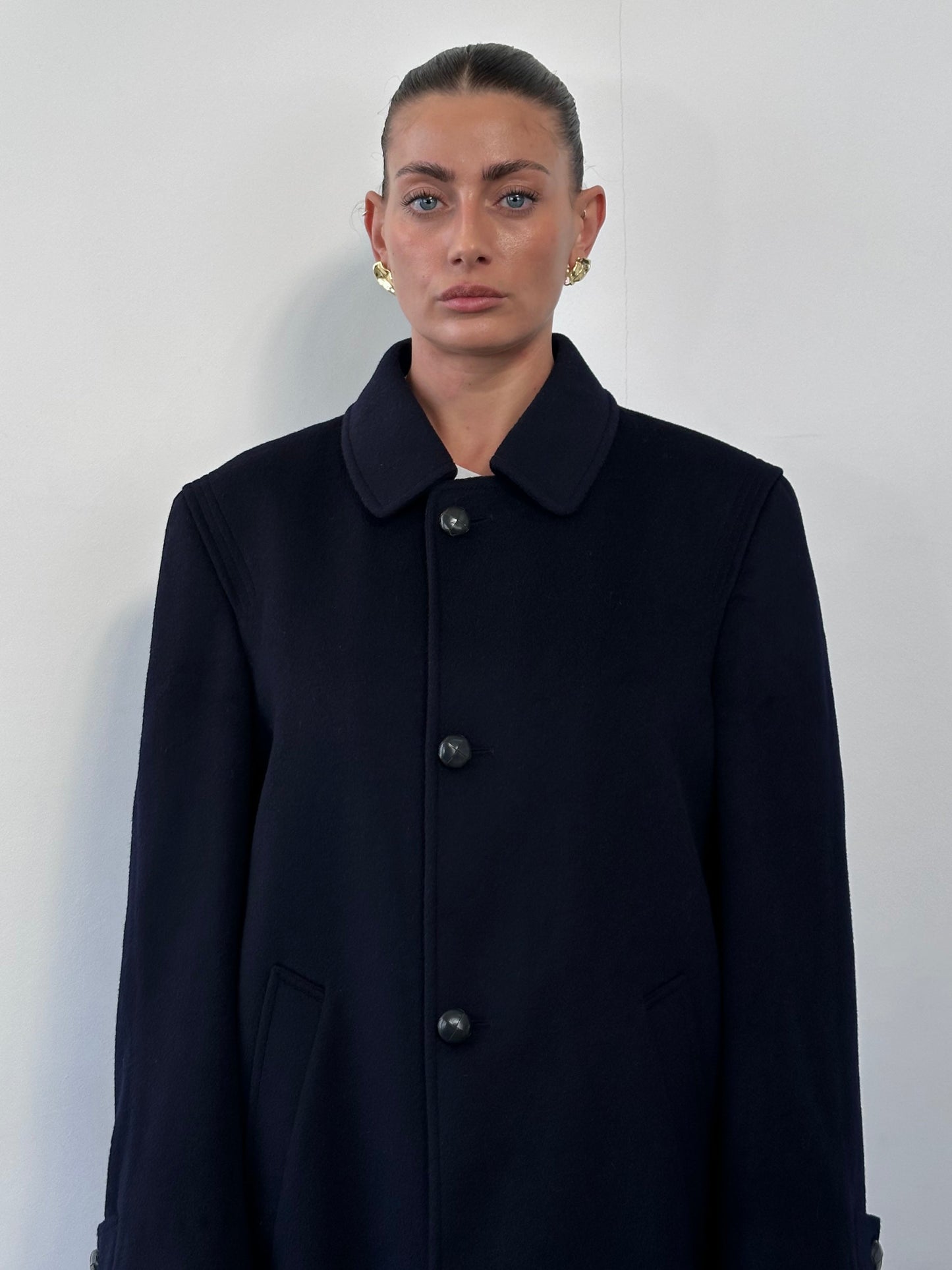 Vintage Wool Alpaca Single Breasted Coat - L