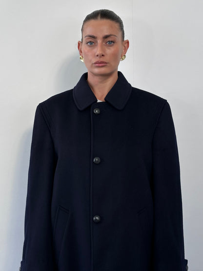 Vintage Wool Alpaca Single Breasted Coat - L